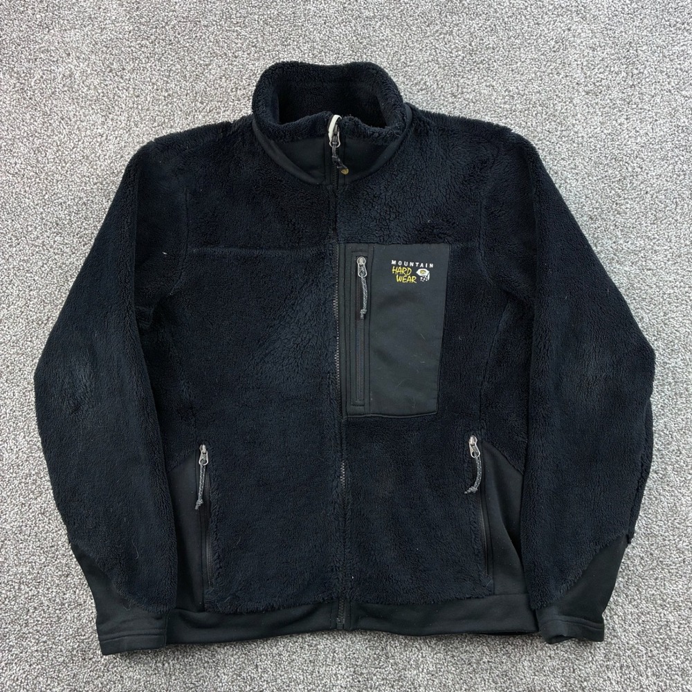 Mountain Hardwear Fleece Jacket Women's M Black Monkey Man High Loft Full Zip